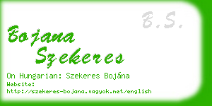 bojana szekeres business card